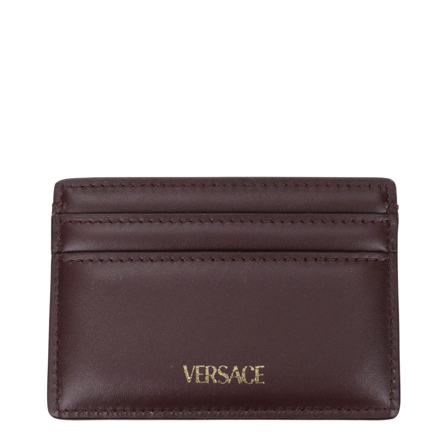 Versace Brown Leather Cardholder Versace