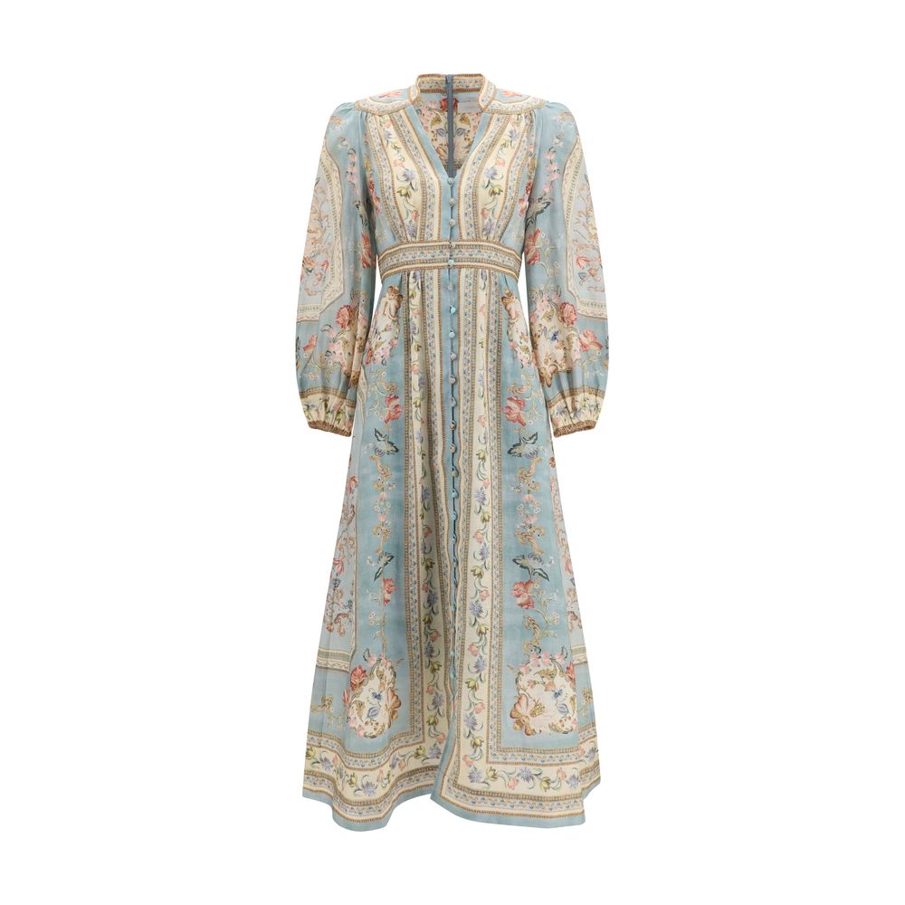 Zimmermann Multicolor Linen Casual Dress Zimmermann