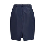 Gucci Blue Silk Skirt