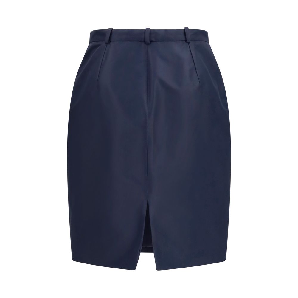 Gucci Blue Silk Skirt Gucci