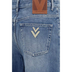 Valentino Blue Cotton Straight-Leg Jeans
