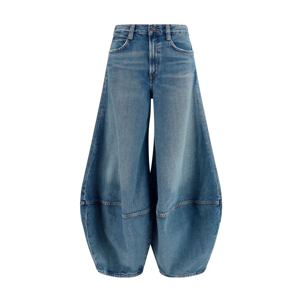 Agolde Blue Cotton Relaxed Fit Jeans Agolde