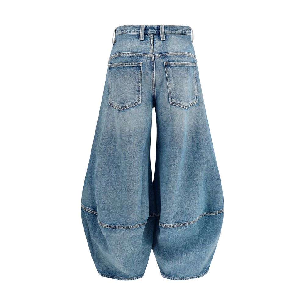 Agolde Blue Cotton Relaxed Fit Jeans Agolde