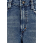 Agolde Blue Cotton Relaxed Fit Jeans