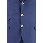 Brunello Cucinelli Blue Wool Oves Aries Two-Piece Suit Brunello Cucinelli