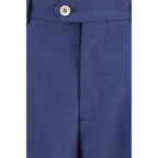 Brunello Cucinelli Blue Wool Oves Aries Two-Piece Suit Brunello Cucinelli