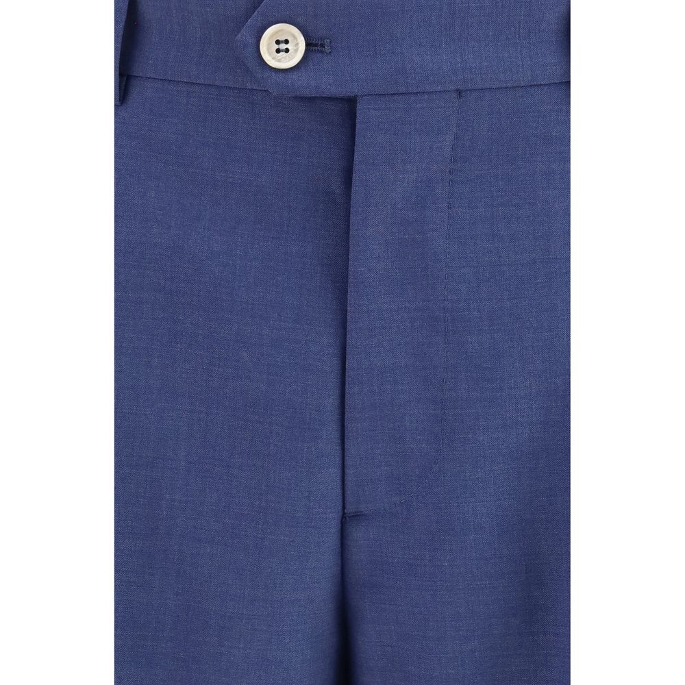 Brunello Cucinelli Blue Wool Oves Aries Two-Piece Suit Brunello Cucinelli