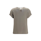 Brunello Cucinelli Beige Elastane Blouse