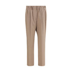 Brunello Cucinelli Beige Cotton Casual Pants