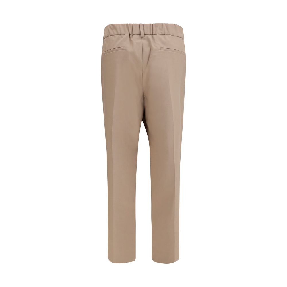 Brunello Cucinelli Beige Cotton Casual Pants Brunello Cucinelli