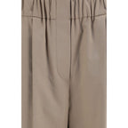 Brunello Cucinelli Beige Cotton Casual Pants