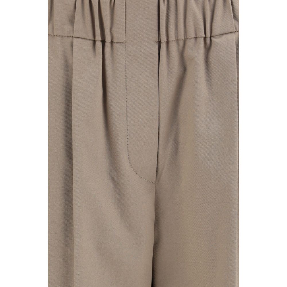 Brunello Cucinelli Beige Cotton Casual Pants Brunello Cucinelli