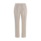 Brunello Cucinelli Beige Cotton Casual Pants