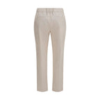 Brunello Cucinelli Beige Cotton Casual Pants