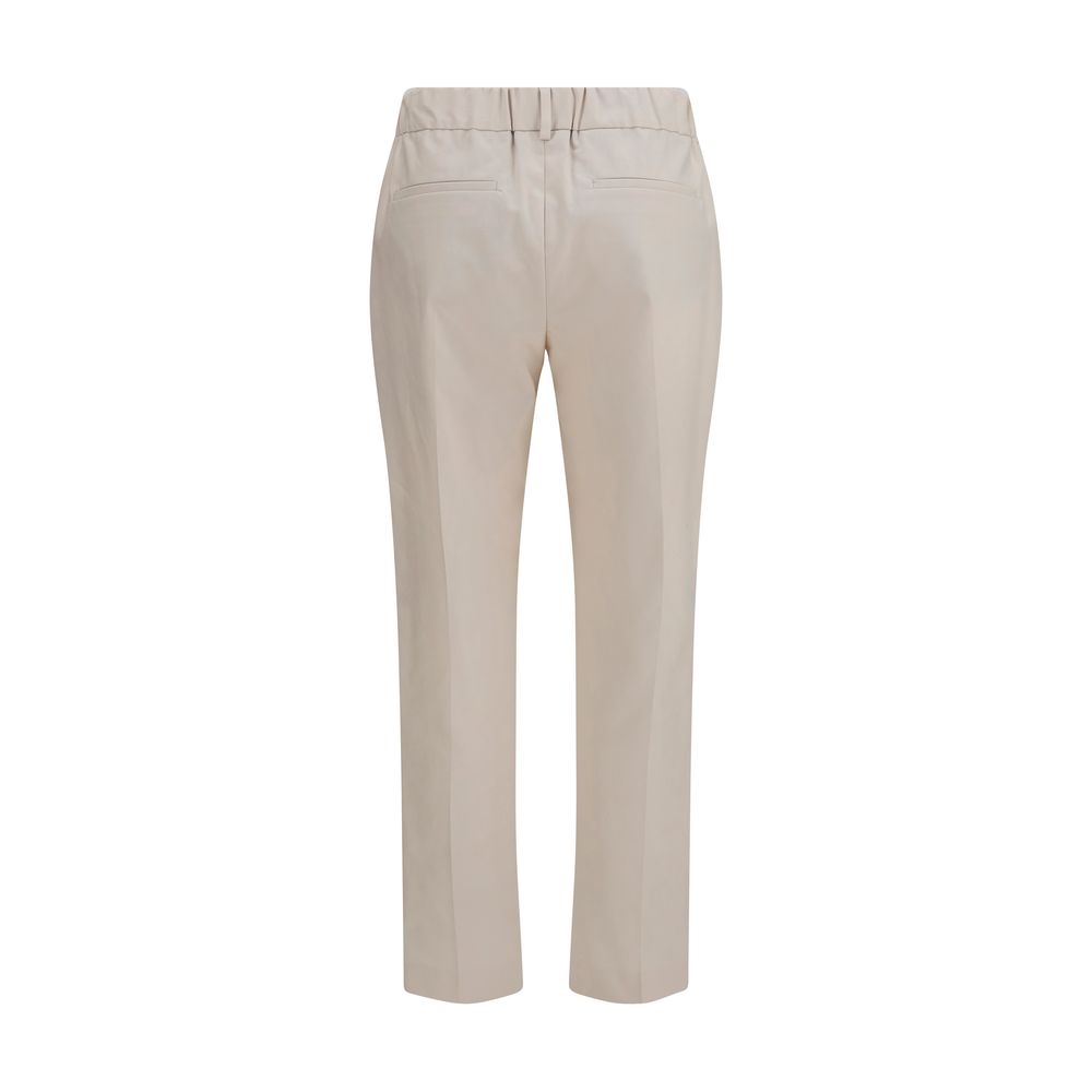 Brunello Cucinelli Beige Cotton Casual Pants Brunello Cucinelli