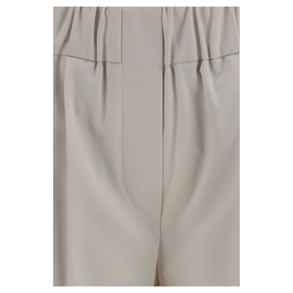 Brunello Cucinelli Beige Cotton Casual Pants Brunello Cucinelli