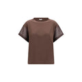 Brunello Cucinelli Brown Cotton T-Shirt