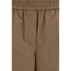 Brunello Cucinelli Brown Cotton Casual Pants