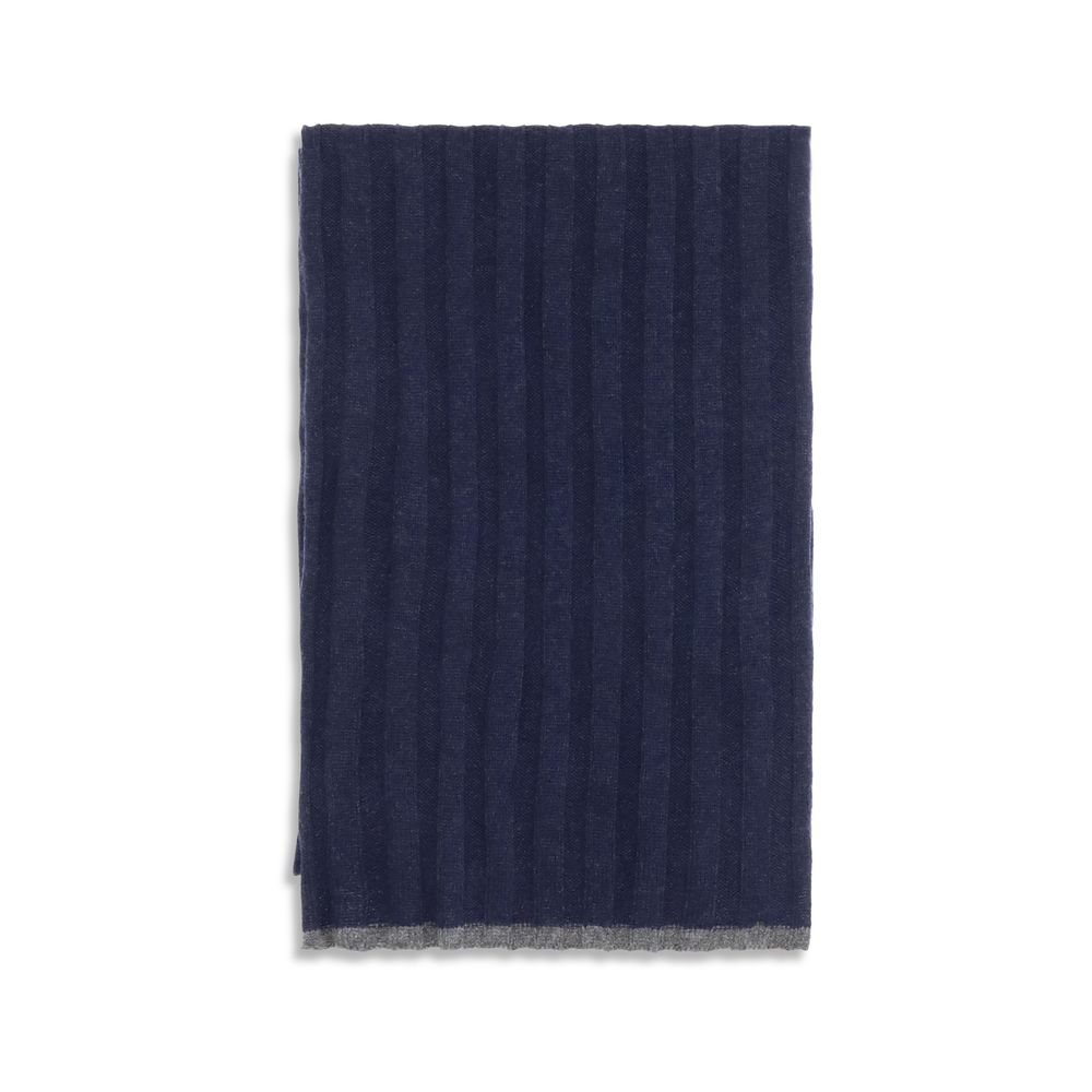 Brunello Cucinelli Blue Cashmere Foulard Brunello Cucinelli