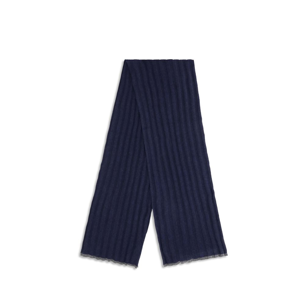 Brunello Cucinelli Blue Cashmere Foulard Brunello Cucinelli