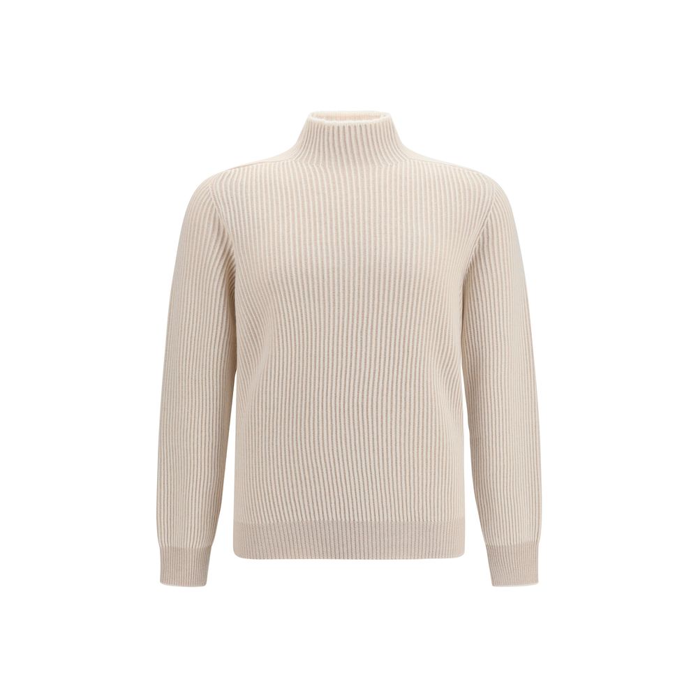 Brunello Cucinelli Beige Cashmere Turtleneck Brunello Cucinelli