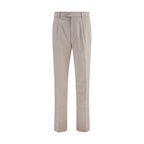 Brunello Cucinelli Beige Cotton Chino Pants Brunello Cucinelli