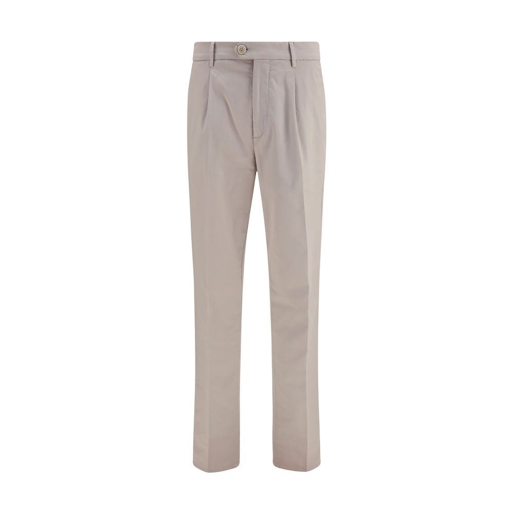 Brunello Cucinelli Beige Cotton Chino Pants Brunello Cucinelli