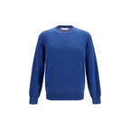 Brunello Cucinelli Blue Cotton Sweatshirt