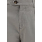 Brunello Cucinelli Bicolor Cotton Chino Pants
