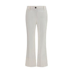 Brunello Cucinelli White Cotton Flared Pants