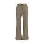 Brunello Cucinelli Brown Cotton Flared Pants