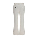 Brunello Cucinelli White Cotton Flared Pants