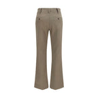 Brunello Cucinelli Brown Cotton Flared Pants