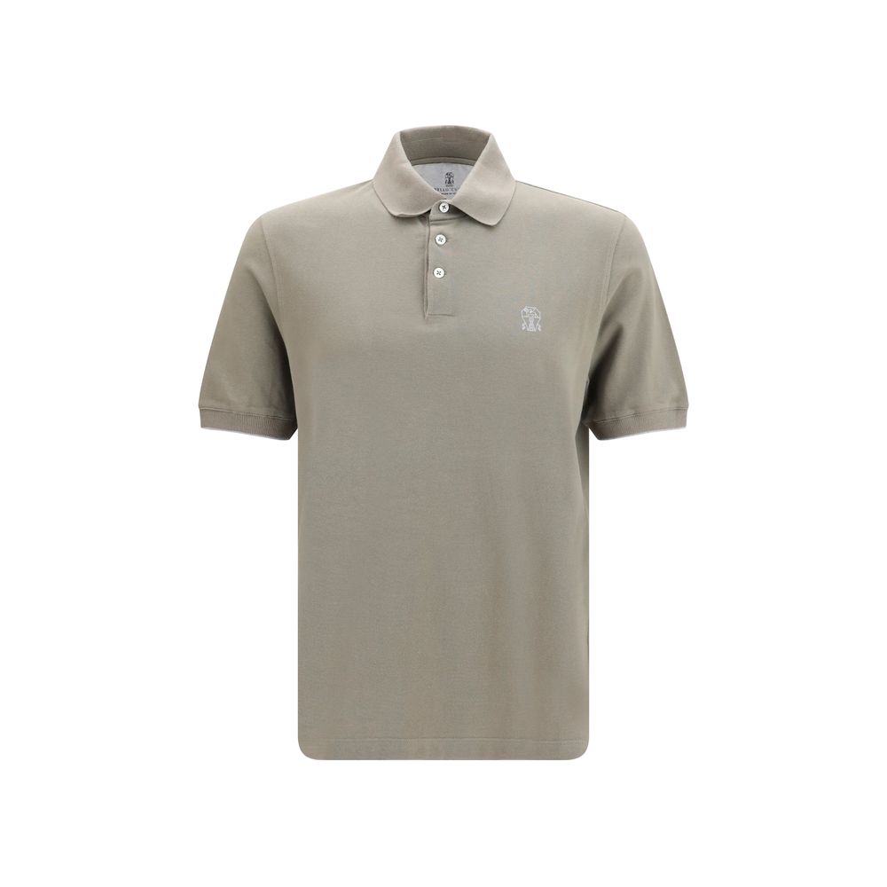 Brunello Cucinelli Bicolor Cotton Polo Shirt Brunello Cucinelli