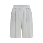 Brunello Cucinelli White Cotton Bermuda Shorts
