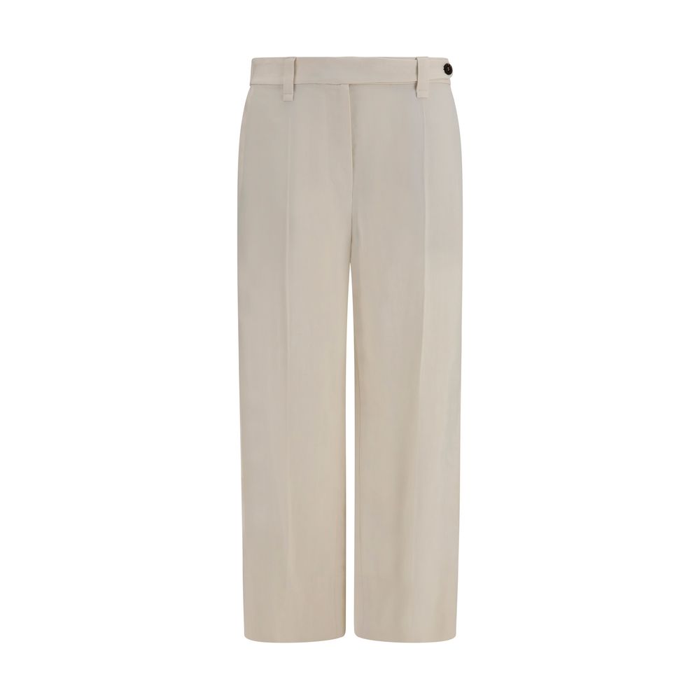 Brunello Cucinelli Beige Viscose Casual Pants Brunello Cucinelli