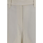 Brunello Cucinelli Beige Viscose Casual Pants