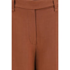 Brunello Cucinelli Brown Viscose Casual Pants