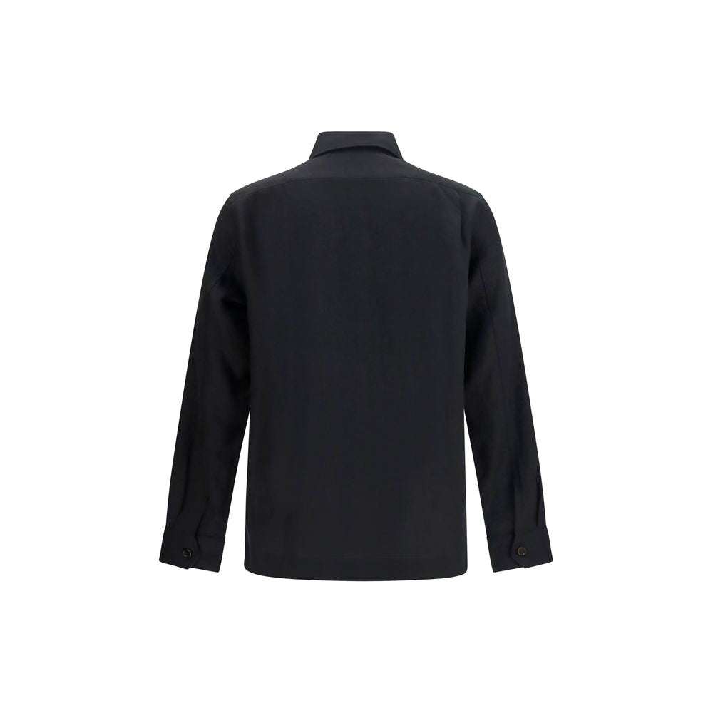 Brunello Cucinelli Black Linen Denim Jacket Brunello Cucinelli