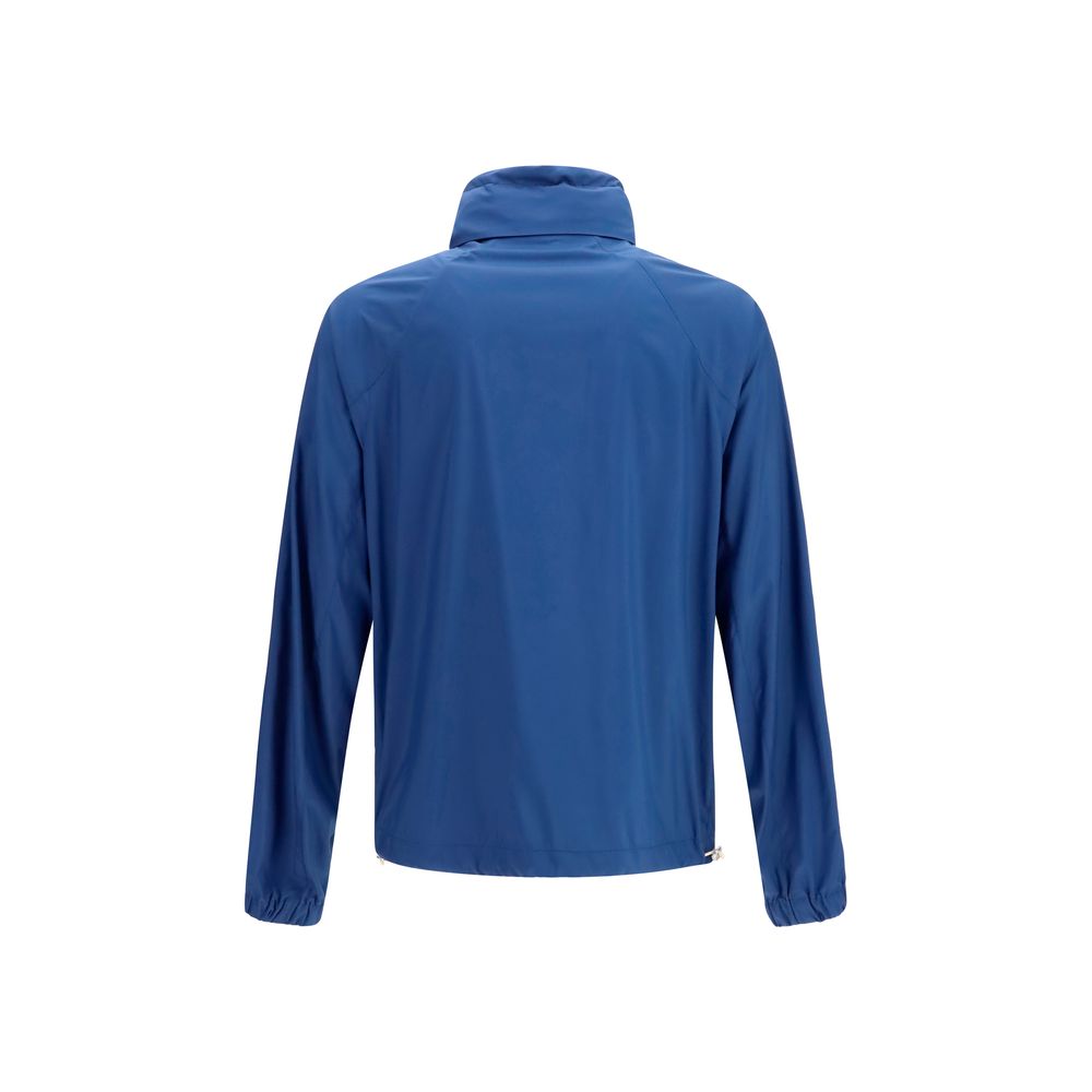 Brunello Cucinelli Blue Polyester Shell Jacket Brunello Cucinelli