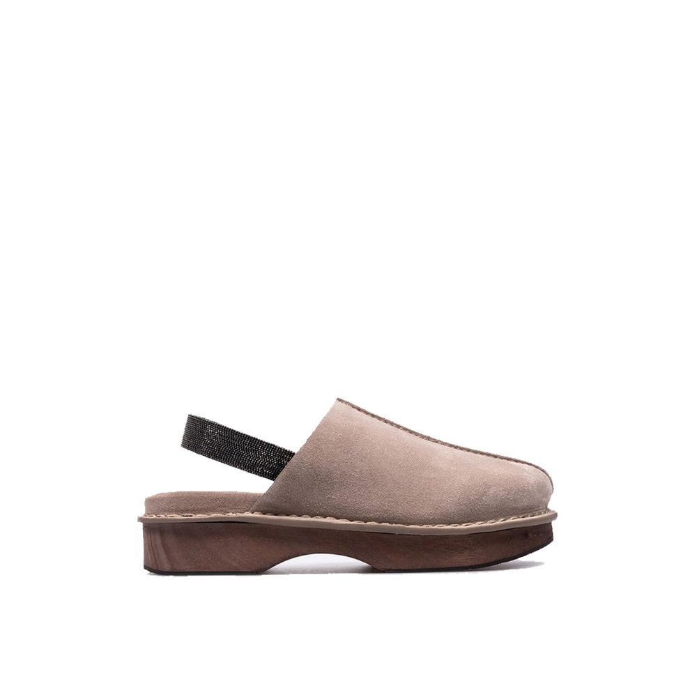 Brunello Cucinelli Brown Leather Mules Brunello Cucinelli