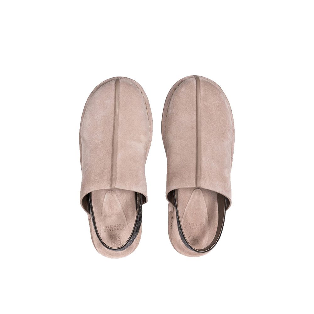 Brunello Cucinelli Brown Leather Mules Brunello Cucinelli