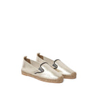 Brunello Cucinelli Gold Leather Espadrilles