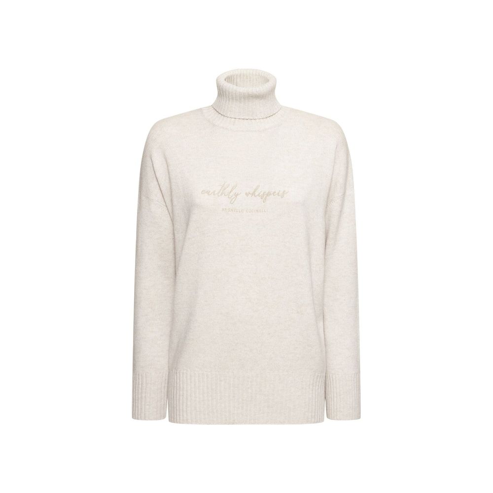 Brunello Cucinelli Beige Cashmere Turtleneck Brunello Cucinelli
