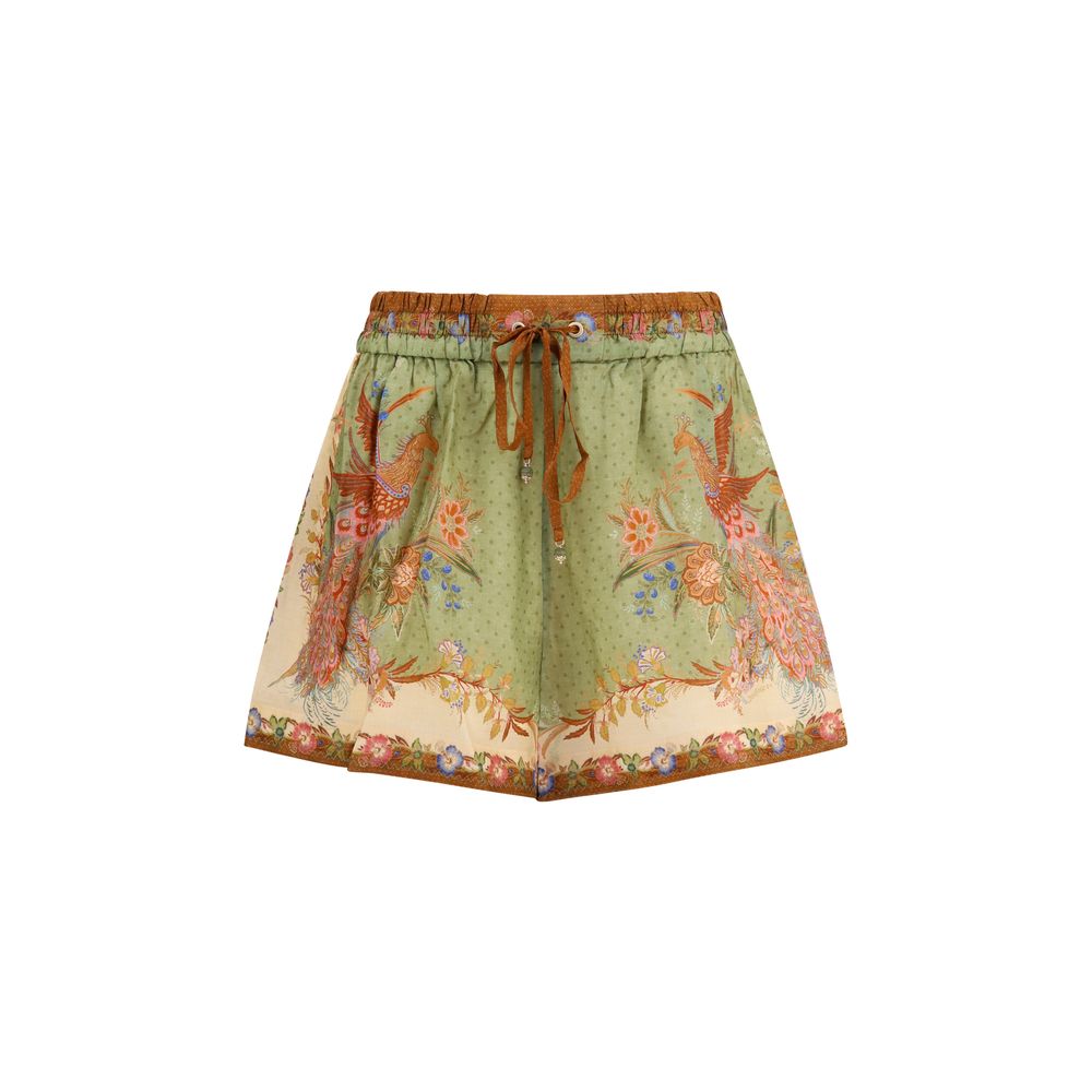 Zimmermann Multicolor Silk Bermuda Shorts Zimmermann