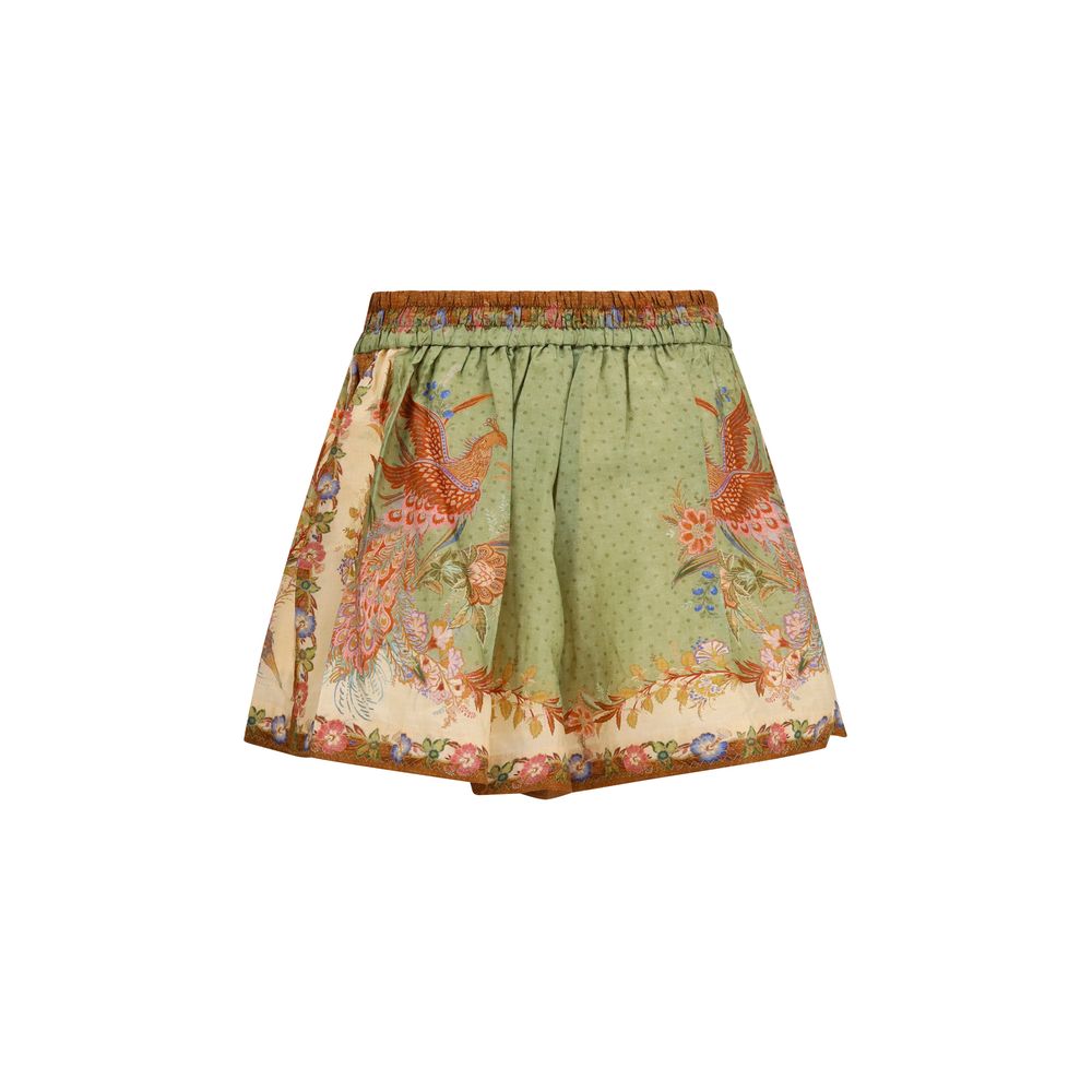 Zimmermann Multicolor Silk Bermuda Shorts Zimmermann