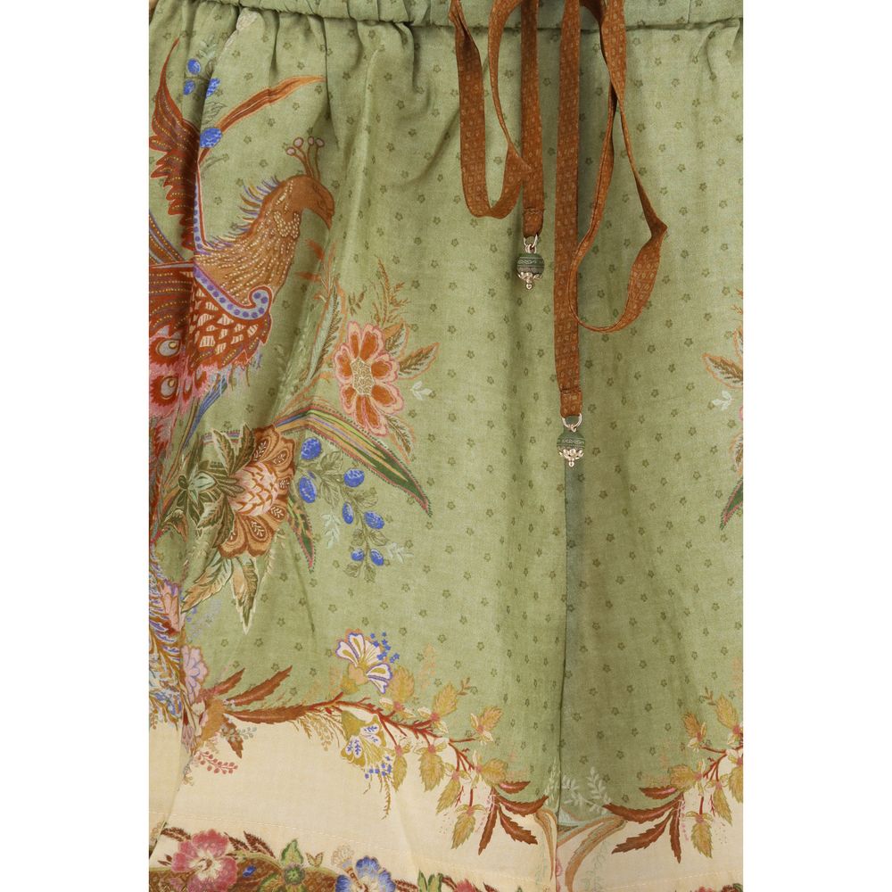 Zimmermann Multicolor Silk Bermuda Shorts Zimmermann