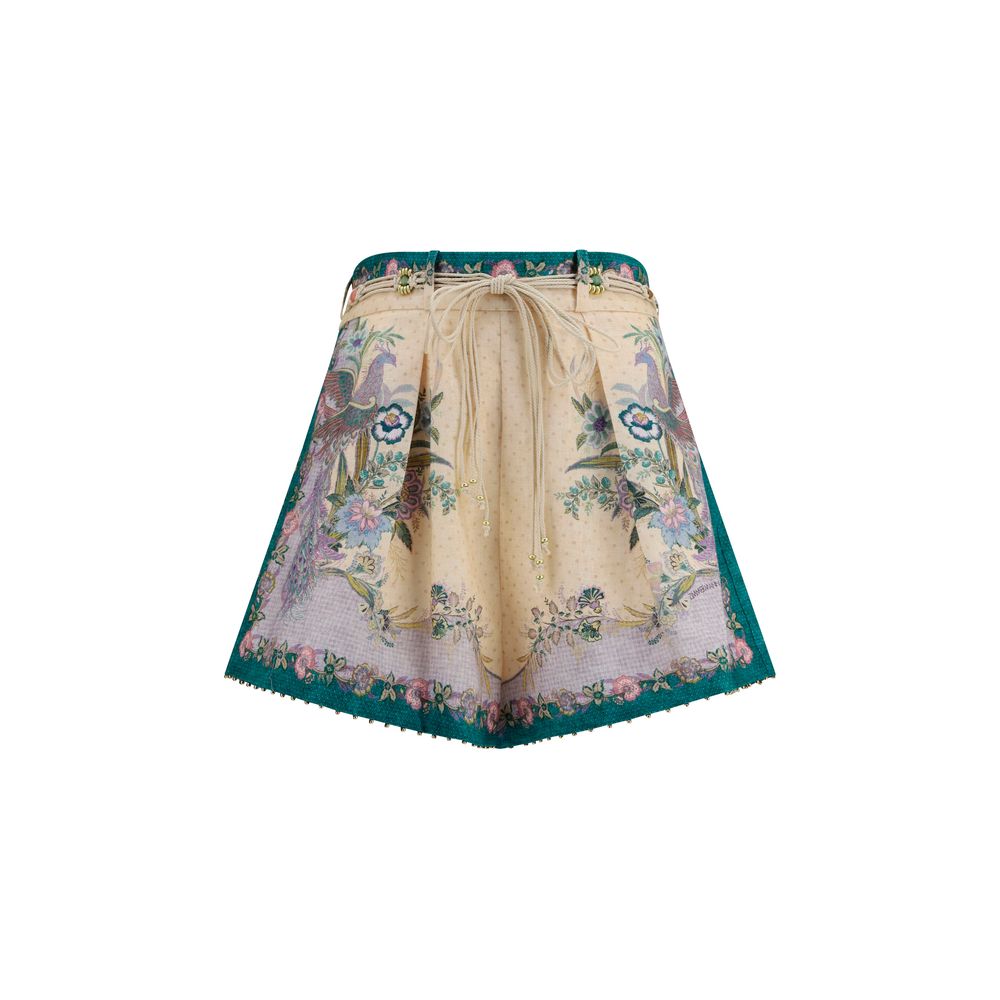 Zimmermann Multicolor Linen Bermuda Shorts Zimmermann
