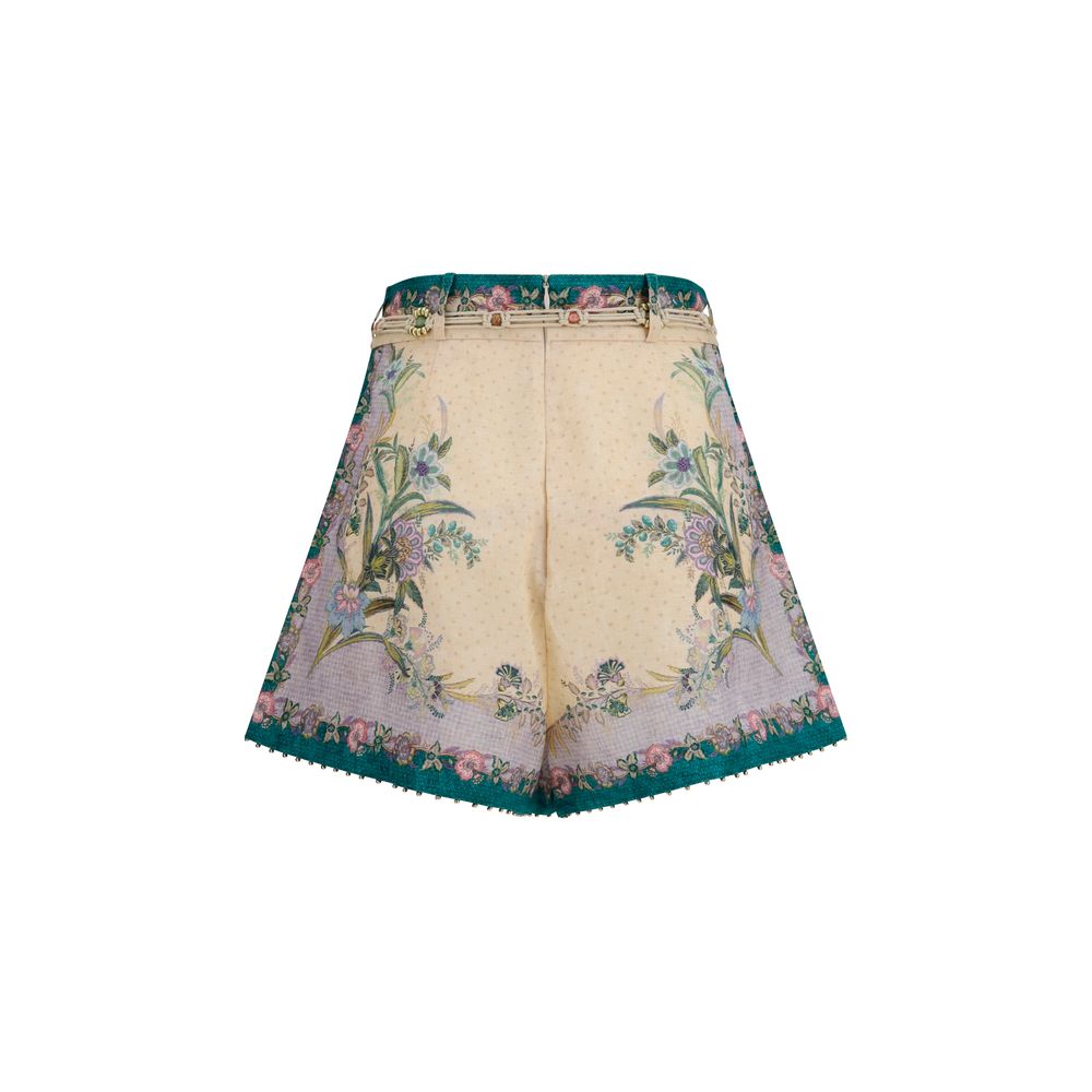 Zimmermann Multicolor Linen Bermuda Shorts Zimmermann