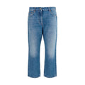 Valentino Blue Cotton Straight-Leg Jeans